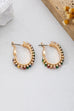 Multicolor Baguette Crystal Hoop Earrings | 80E62401