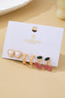 Trio Heart, Huggie, and Cherry Earring Set | 80E62473