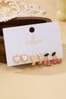 Trio Heart, Huggie, and Cherry Earring Set | 80E62473