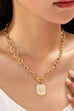 Epoxy Four-Leaf Clover Toggle Necklace | 80N93355