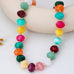 Multi Colored Resin Pebble Beaded Necklace | 80N93363