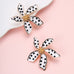 LARGE POLKA DOT FLOWER STUD EARRINGS | 40E523