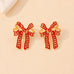 CHARMING RHINESTONE BOW EARRINGS | 40E524