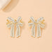 CHARMING RHINESTONE BOW EARRINGS | 40E524