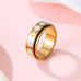 18K STAINLESS STEEL TARNISH FREE DAISY SPINNER RING | 40R155