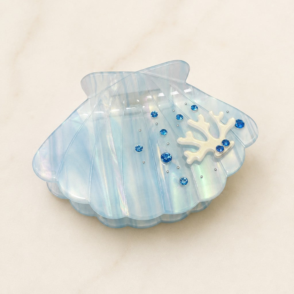 Seashell Rhinestone Acetate Hair Claw Clip | 40H1135