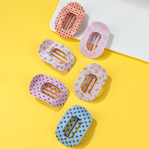 Jumbo Lay Flat Oval Hair Claw Clips Secure Styling | 40H1137