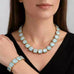 Opalescent Cushion-Cut Crystal Statement Necklace | 40NK9743