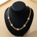 Soft Pink Crystal Station Statement Necklace | 80N93382