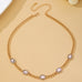 Soft Pink Crystal Station Statement Necklace | 80N93382
