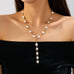 Emerald-Cut Crystal Y-Drop Lariat Necklace | 80N93390