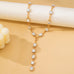 Emerald-Cut Crystal Y-Drop Lariat Necklace | 80N93390