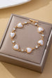 Heart Pearl & Crystal Station Bracelet | 80B1850