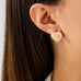 Vintage-Inspired Rose & Pearl Heart Earrings | 80E62528