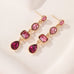 4 Tier Drop Layer Rhinestone Earrings | 40E527
