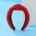 CHRISTMAS JINGLE BELL SEED BEAD HAIR BAND HEADBAND | 40HB206