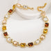 Emerald-Cut Earth Tone Crystal Collar Necklace | 40NK9748
