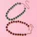 Multicolored Rhinestone Station Statement Necklace| 40NK9747