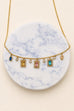 18K STAINLESS STEEL TARNISH FREE CRYSTAL NECKLACE | 40NK9749
