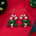 Christmas Glitter Candy Cane Dangle Earrings | 80E62611