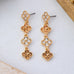 Graduated Clover Rhinestone Dangle Drop Earrings | 80E62642