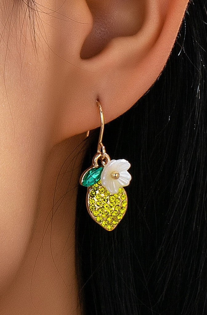 Sparkling Pave Lemon Drop Earrings | 80E62626