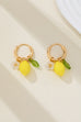 Lemon Leaf Daisy Charms Hoop Earrings | 80E62671