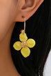 Acrylic Floral Dangle Hoop Earrings | 80E62620