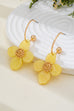 Acrylic Floral Dangle Hoop Earrings | 80E62620