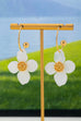 Acrylic Floral Dangle Hoop Earrings | 80E62620