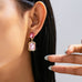 Two-Stone Geometric Crystal Cut Drop Earrings | 80E62625