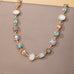 Multi Gemstone Opal Crystal Link Necklace | 80N93406