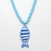 Blue Fish Pendant Beaded Necklace | 40NK9750