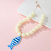 Blue Fish Pendant Beaded Necklace | 40NK9750