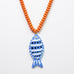 Blue Fish Pendant Beaded Necklace | 40NK9750
