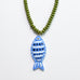 Blue Fish Pendant Beaded Necklace | 40NK9750