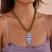 Blue Fish Pendant Beaded Necklace | 40NK9750