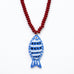 Blue Fish Pendant Beaded Necklace | 40NK9750