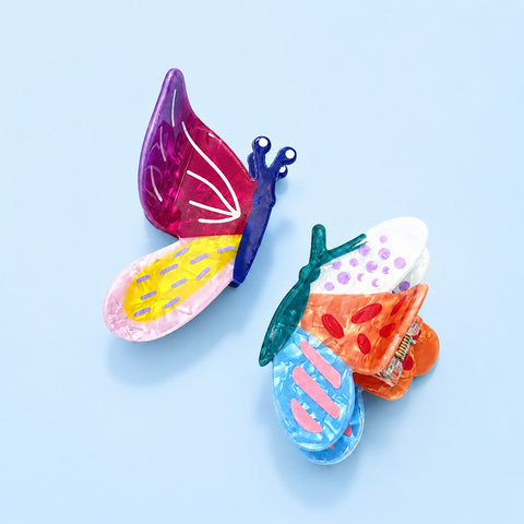 ABTRACT BUTTERFLY RESIN HAIR CLAW | 40H1154