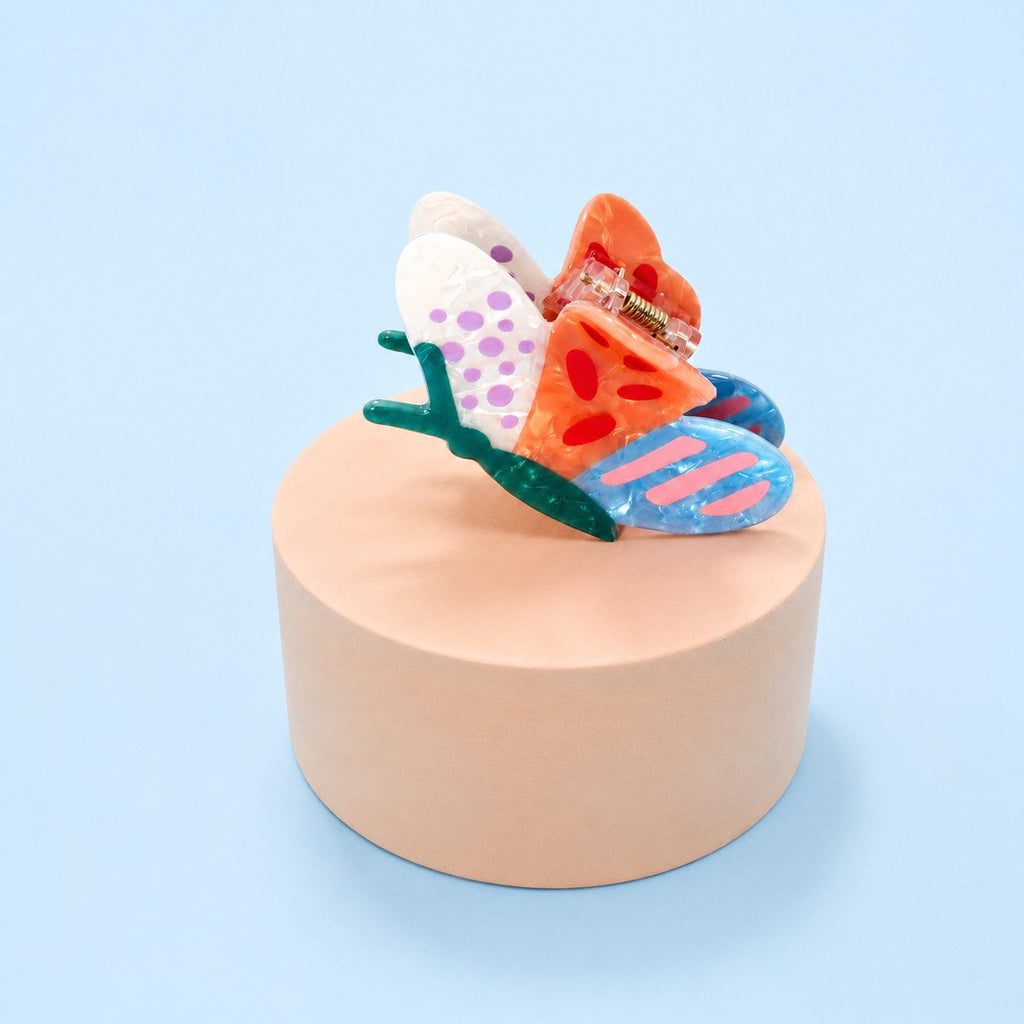 ABTRACT BUTTERFLY RESIN HAIR CLAW | 40H1154