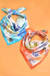 Floral Flower Silk Finish Bandana Scarf | 40SC730