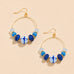 Colorful Resin Beaded Fish Hook Hoop Earrings | 40E533