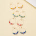 Colorful Resin Beaded Fish Hook Hoop Earrings | 40E533