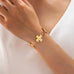 Textured Hammered Cross Link Bracelet | 80B1864