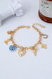 Western Multi Boot Cross Heart Charm Bracelet | 80B1865