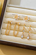 Pearl Hoop Crystal Drop Chain Trio Earring Set | 80E62685