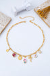 Vintage Bow Porcelain Multi-Charm Link Necklace | 80N93422