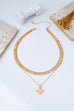 Multi-Layered Cross Pendant Necklace | 80N93429