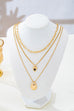 Multi-Layered Heart & Organic Drop Toggle Necklace| 80N93436