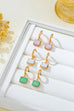 Crystal Emerald-Cut Huggie Hoop Earring | 80E62706